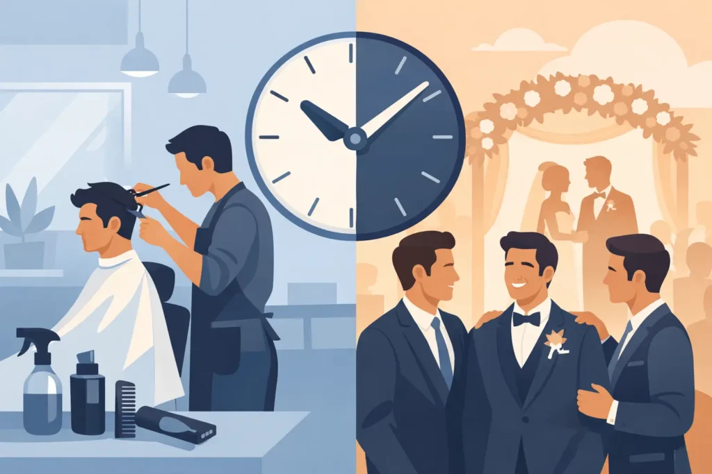 Best Timing for Groomsmen Haircut Before Wedding