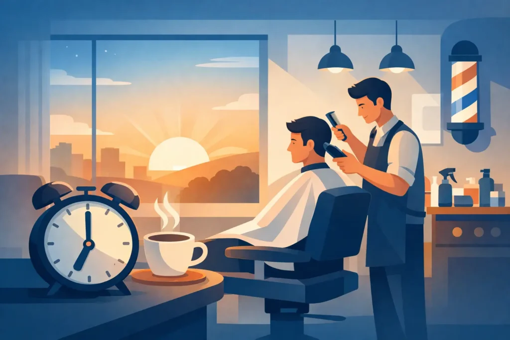Early Morning Barber Appointment Benefits